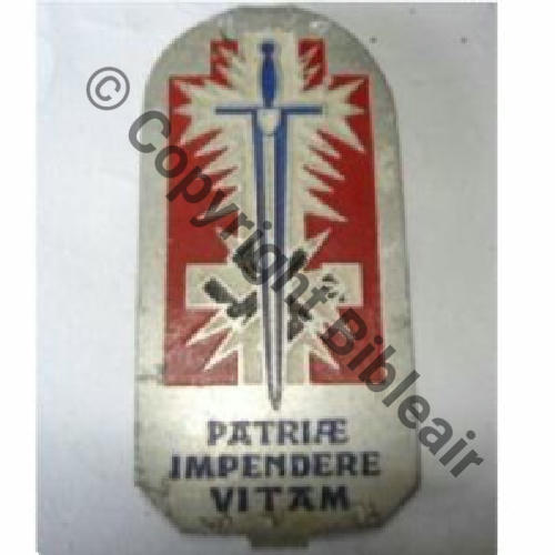 TROUPES OCCUPATION AUTRICHE Alu Peint Fab locale A COUDRE  Noir et bleu 39EurInv 
